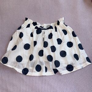 Vintage Hollister White and navy blue polkadot Hollister skirt Y2k